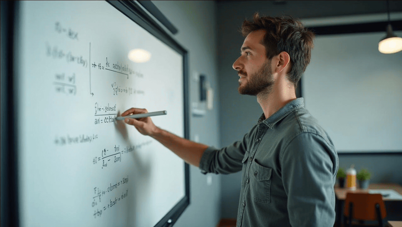 Professor explicando matéria para o ENEM